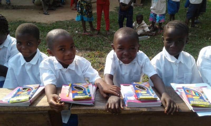 children in school uniform