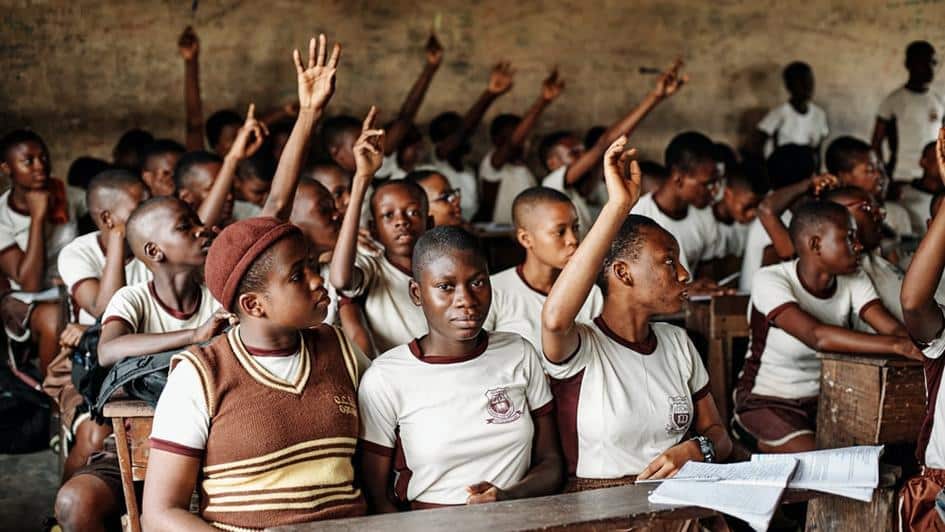 black children in class